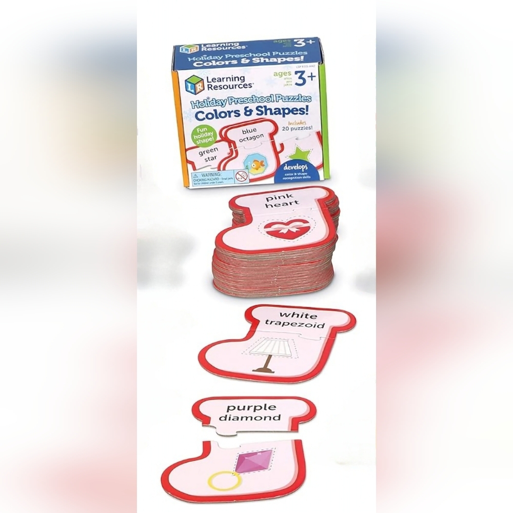 Learning Resources Puzzle Packs~Set of 2: Colors & Shapes and 3-Letter Word - Picture 2 of 5